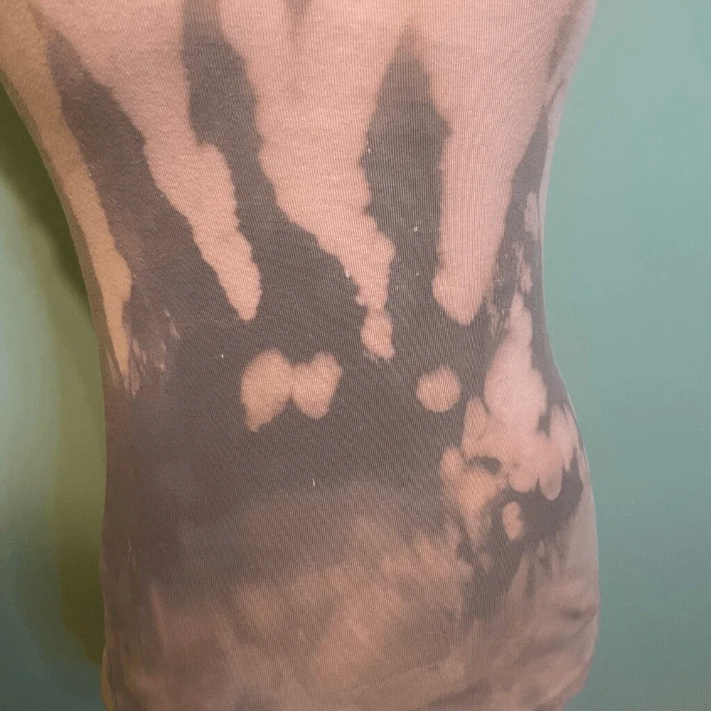 Handmade Upcycled‎ Casual Hippie Boho Chic DIY Bleach Tie Dye Tank Top Small